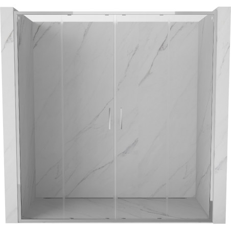 Mexen Exo-S Duo doppelt schiebbare Duschabtrennung 200 cm, transparent, Chrom - 8152-200-000-01-00