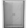 Mexen Exo doppelte Schiebetüren 130 cm, transparent, schwarz - 8152-130-000-70-00