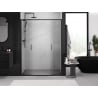 Mexen Exo doppelte Schiebetüren 130 cm, transparent, schwarz - 8152-130-000-70-00