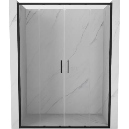 Mexen Exo doppelschiebetür für Dusche 140 cm, transparent, schwarz - 8152-140-000-70-00