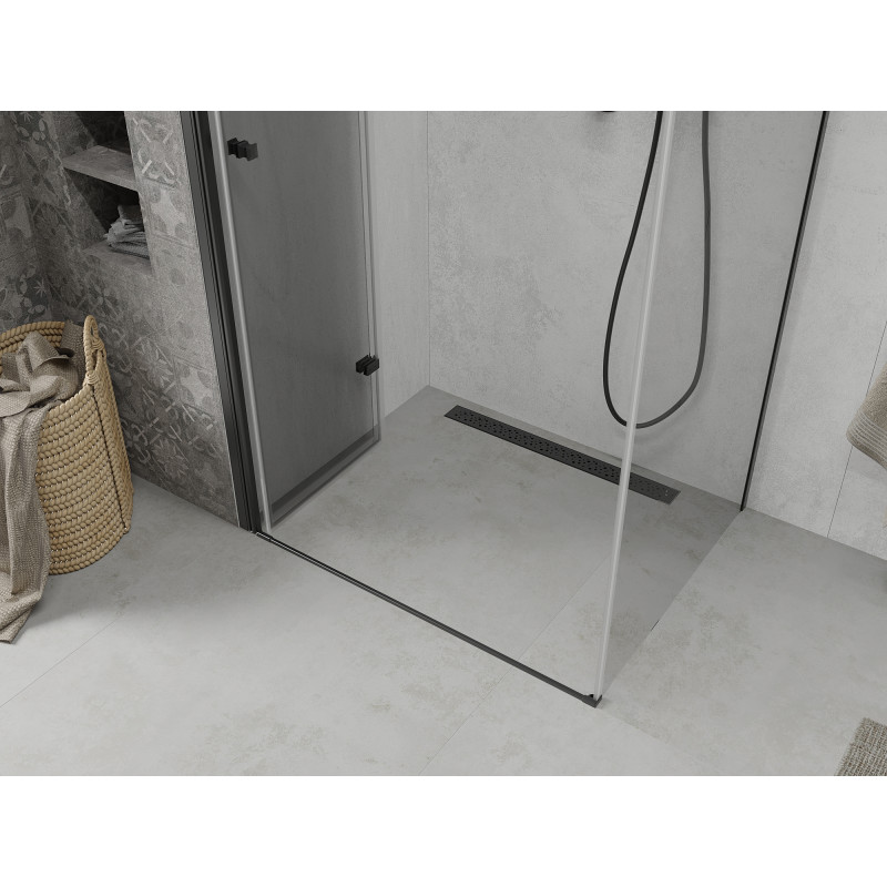Mexen Lima faltbare Duschkabine 80 x 90 cm, transparent, schwarz - 856-080-090-70-00