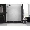 Mexen Exo-S Duo doppelt verschiebbare Duschabtrennung 200 cm, transparent, schwarz - 8152-200-000-70-00