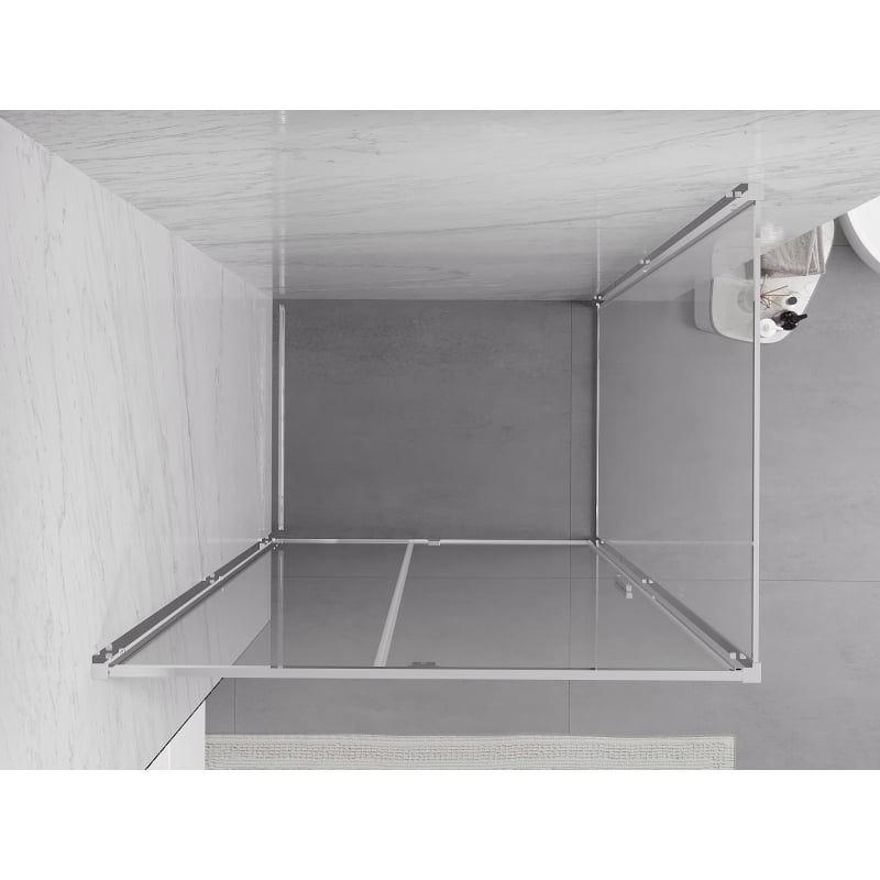 Mexen Exo-R Schwingtür-Duschkabine 125 x 70 cm, transparent, Chrom - 819-125-070-01-00
