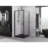 Mexen Exo Duschkabine mit Drehtür 70 x 70 cm, transparent, schwarz - 817-070-070-70-00