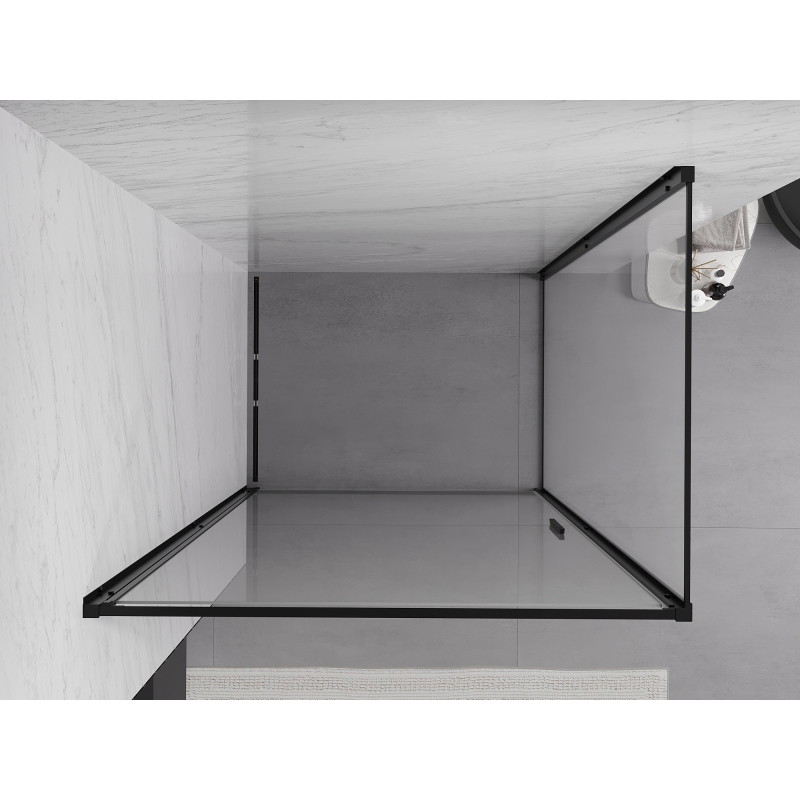 Mexen Exo-B Duschkabine, schwenkbar 70 x 80 cm, transparent, schwarz - 817-070-080-70-00