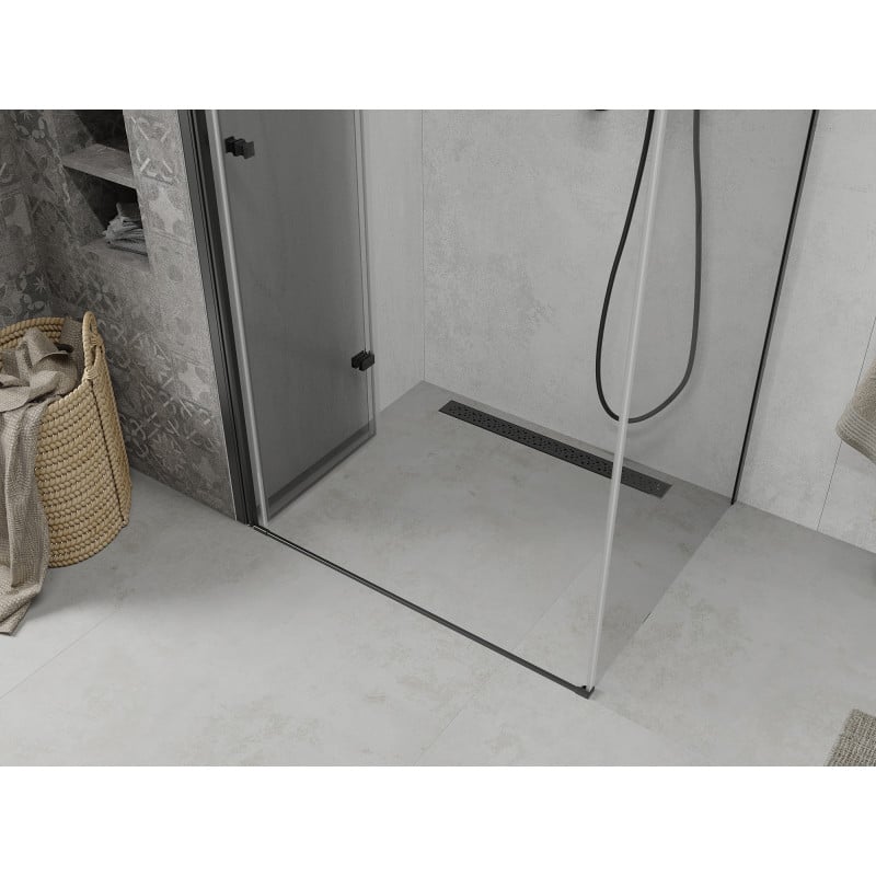 Mexen Lima faltbare Duschkabine 90 x 120 cm, transparent, schwarz - 856-090-120-70-00
