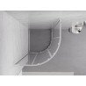 Mexen Exo Duschkabine halbrund, schiebbar 80 x 80 cm, transparent, Chrom - 8132-080-080-01-00