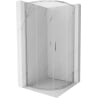 Mexen Exo Duschkabine halbkreisförmig, 90 x 90 cm, transparent, Chrom - 8132-090-090-01-00