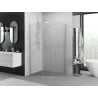 Mexen Exo asymmetrische, halbrunde Duschkabine, Schiebetür 100 x 90 cm, transparent, Chrom - 8132-100-090-01-00