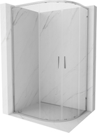 Mexen Exo asymmetrische, halbrunde Duschkabine, Schiebetür 100 x 90 cm, transparent, Chrom - 8132-100-090-01-00
