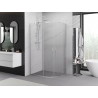 Mexen Exo Duschkabine halbrund asymmetrisch verschiebbar 120 x 90 cm, transparent, Chrom - 8132-120-090-01-00