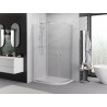 Mexen Exo Duschkabine halbrund asymmetrisch verschiebbar 120 x 90 cm, transparent, Chrom - 8132-120-090-01-00