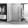 Mexen Exo Duschkabine halbrund asymmetrisch verschiebbar 120 x 90 cm, transparent, Chrom - 8132-120-090-01-00