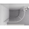 Mexen Exo Duschkabine halbrund asymmetrisch verschiebbar 120 x 90 cm, transparent, Chrom - 8132-120-090-01-00