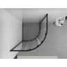 Mexen Exo halbrunde Duschkabine verschiebbar 80 x 80 cm, transparent, schwarz - 8132-080-080-70-00
