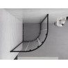 Mexen Exo-S Duo Halbrunde Duschkabine, verschiebbar, 80 x 80 cm, transparent, schwarz - 8132-080-080-70-00