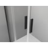 Mexen Exo Duschkabine halbkreisförmig, Schiebetür 90 x 90 cm, transparent, schwarz - 8132-090-090-70-00