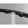 Mexen Exo Duschkabine halbrund, Schiebetür 100 x 100 cm, transparent, schwarz - 8132-100-100-70-00