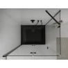 Mexen Lima faltbare Duschkabine 100 x 90 cm, transparent, schwarz + Duschwanne Flat, schwarz - 856-100-090-70-00-4070B