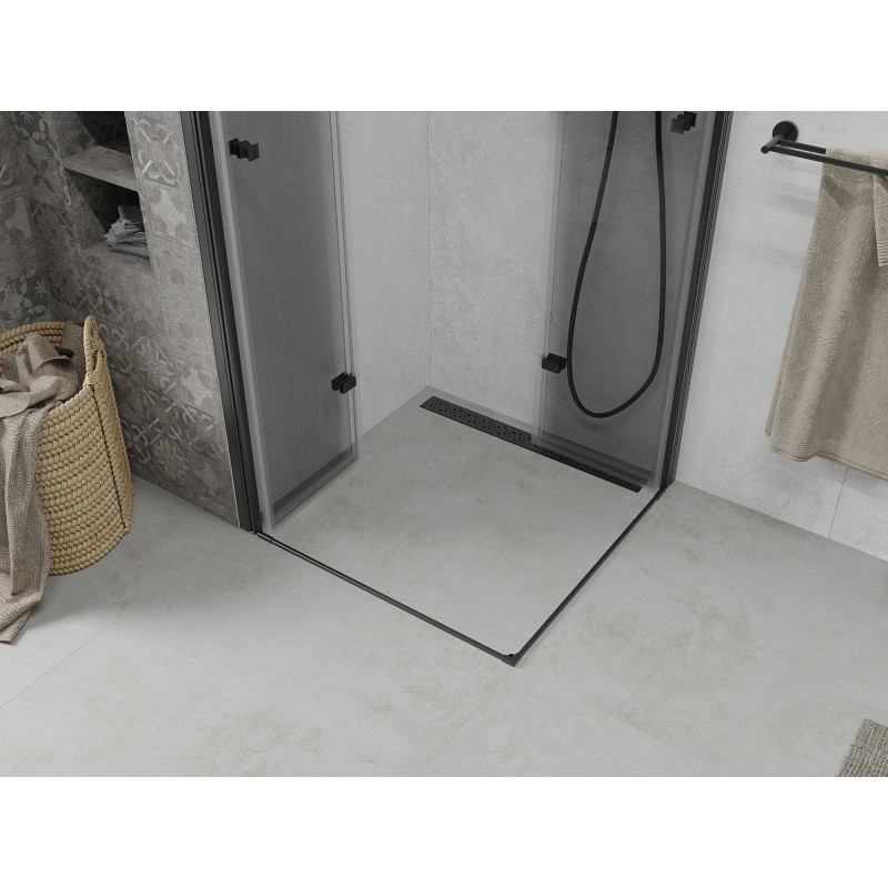 Mexen Lima Duo faltbare Duschkabine 90 x 90 cm, transparent, schwarz - 856-090-090-70-00-02