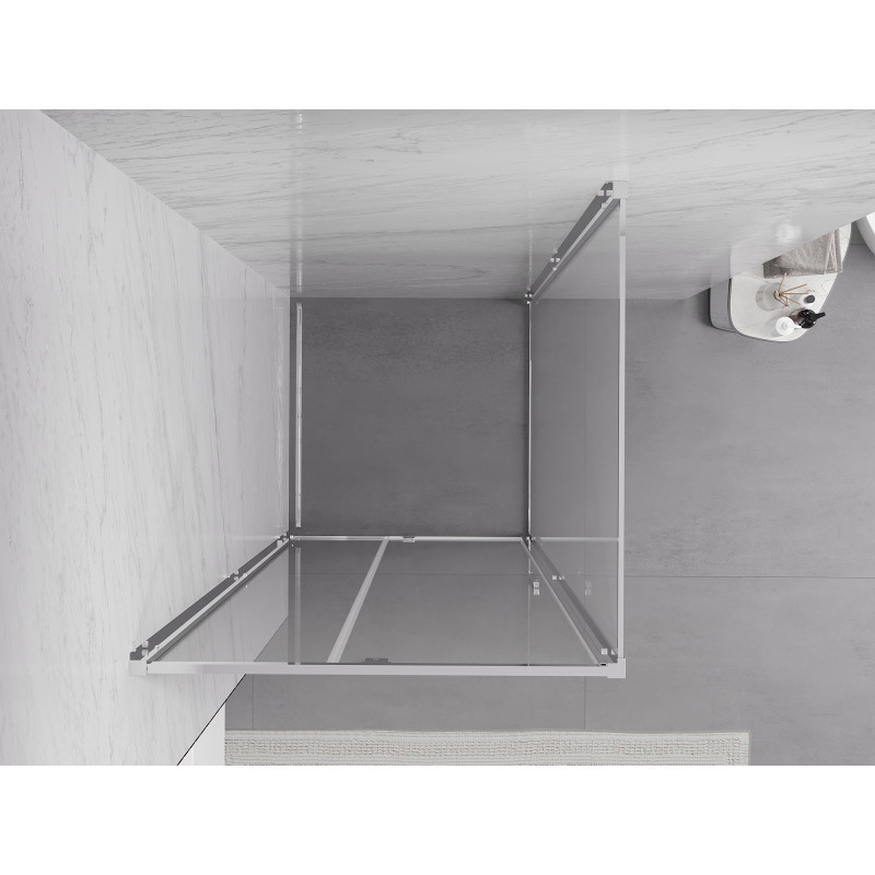 Mexen Exo Duschkabine, schwenkbar, 95 x 95 cm, transparent, Chrom - 819-095-095-01-00