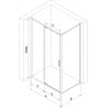 Mexen Exo Duschkabine schwenkbar 110 x 95 cm, transparent, Chrom - 819-110-095-01-00