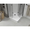 Mexen Lima Duo Duschkabine faltbar 70 x 70 cm, transparent, schwarz + Duschwanne Flat - 856-070-070-70-02-4010B