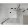 Mexen Lima Duo faltbare Duschkabine 80 x 80 cm, transparent, schwarz + Duschwanne Flat - 856-080-080-70-02-4010B