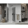 Mexen Lima Duo faltbare Duschkabine 80 x 80 cm, transparent, schwarz + Duschwanne Flat - 856-080-080-70-02-4010B