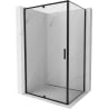 Mexen Exo Duschkabine mit Schwingtür 100 x 70 cm, transparent, schwarz - 819-100-070-70-00