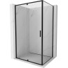 Mexen Exo Duschkabine mit Schwenktür 120 x 70 cm, transparent, schwarz - 819-120-070-70-00