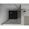Mexen Lima faltbare Duschkabine 80 x 80 cm, Graphit, Chrom + Duschwanne Flat, schwarz - 856-080-080-01-40-4070