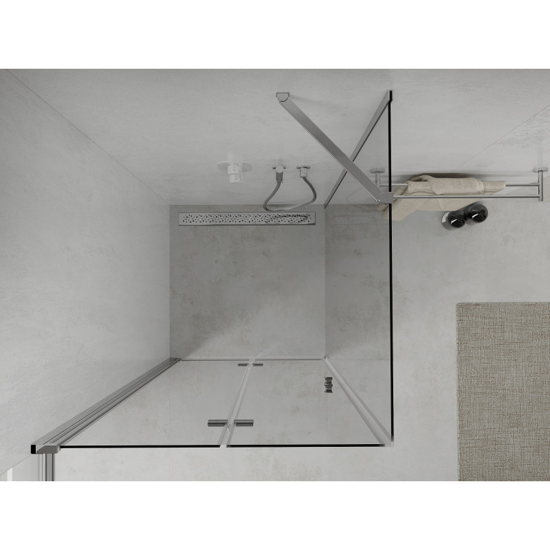 Mexen Lima klappbare Duschkabine 70 x 70 cm, transparent, Chrom - 856-070-070-01-00