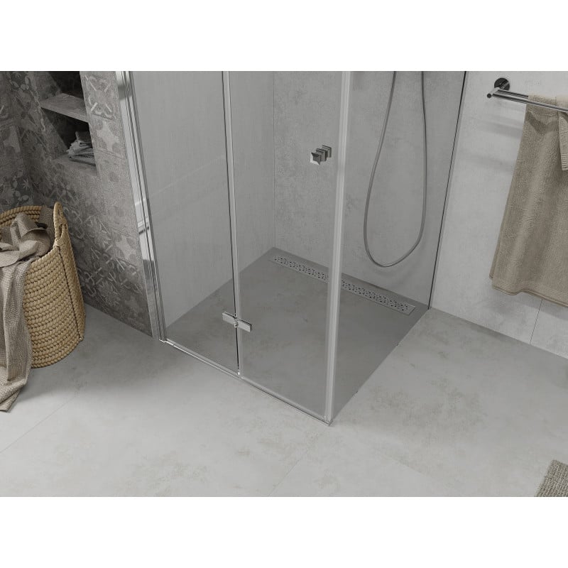 Mexen Lima faltbare Duschkabine 80 x 80 cm, transparent, Chrom - 856-080-080-01-00