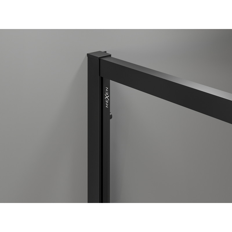 Mexen Exo Duschkabine mit Schwingtür 100 x 80 cm, transparent, schwarz - 819-100-080-70-00