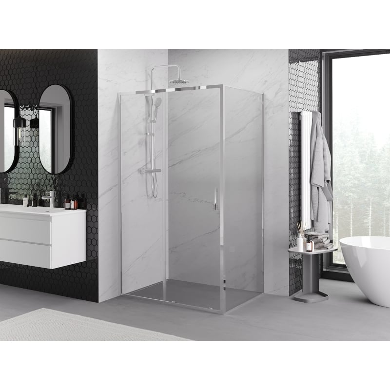 Mexen Exo Duschkabine mit Schiebetür 140 x 90 cm, transparent, chrom - 8151-140-090-01-00