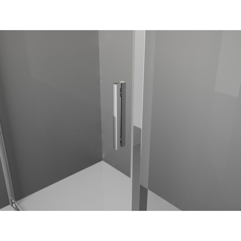 Mexen Exo Duschkabine schiebbar 125 x 100 cm, transparent, Chrom - 8151-125-100-01-00