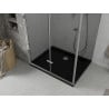 Mexen Lima faltbare Duschkabine 90 x 120 cm, Graphit, Chrom + Duschwanne Flat, schwarz - 856-090-120-01-40-4070
