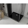 Mexen Lima faltbare Duschkabine 90 x 120 cm, Graphit, Chrom + Duschwanne Flat, schwarz - 856-090-120-01-40-4070
