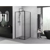 Mexen Exo Duschkabine schwenkbar 95 x 95 cm, transparent, schwarz - 819-095-095-70-00