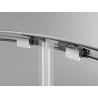 Mexen Exo asymmetrische, halbrunde Duschkabine, Schiebetür 100 x 90 cm, transparent, Chrom - 8132-100-090-01-00