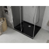 Mexen Lima faltbare Duschkabine 100 x 90 cm, Grafit, Chrom + Duschwanne Flat, schwarz - 856-100-090-01-40-4070