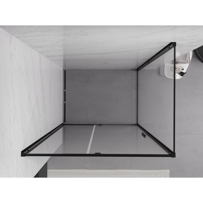 Mexen Exo Duschkabine Schwingtür 130 x 100 cm, transparent, schwarz - 819-130-100-70-00