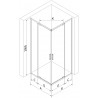 Mexen Exo-R Duo quadratische Duschkabine mit Drehflügeln 70 x 70 cm, transparent, Chrom - 8110-070-070-01-00