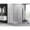 Mexen Exo-R Duo Quadratische Duschkabine schwenkbar 90 x 90 cm, transparent, Chrom - 8110-090-090-01-00