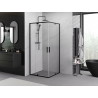 Mexen Exo-R Duo Quadratische Duschkabine mit Schwingtür 90 x 90 cm, transparent, schwarz - 8110-090-090-70-00
