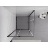 Mexen Exo-R Duo Quadratische Duschkabine mit Schwingtür 90 x 90 cm, transparent, schwarz - 8110-090-090-70-00