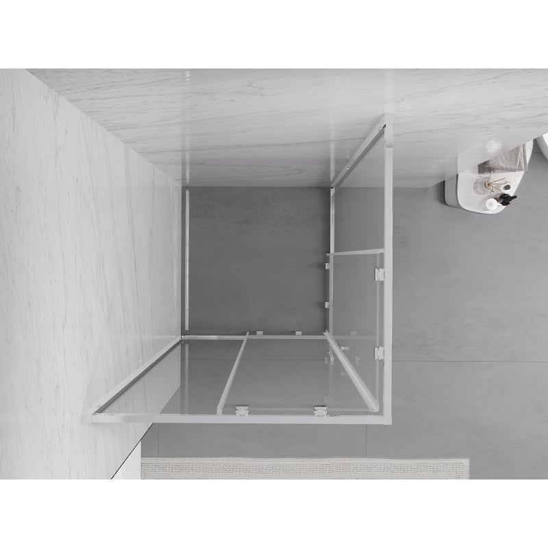 Mexen Exo quadratische Duschkabine, 80 x 80 cm, Transparent, Chrom - 8111-080-080-01-00