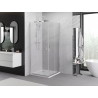 Mexen Exo quadratische Duschkabine, 80 x 80 cm, Transparent, Chrom - 8111-080-080-01-00