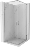 Mexen Exo quadratische Duschkabine, verschiebbar 100 x 100 cm, transparent, Chrom - 8111-100-100-01-00